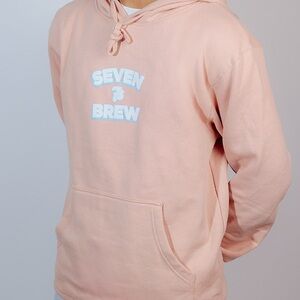 7 Brew Pink blue Comfy Hoodie ☕️